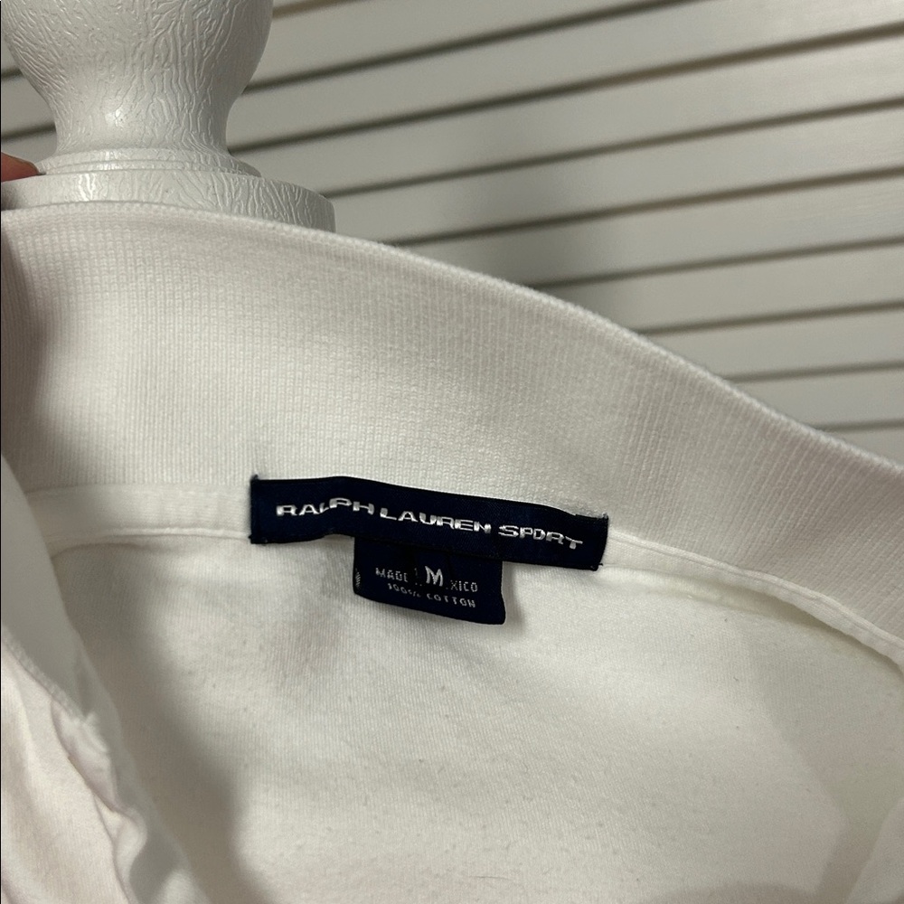 Ralph Lauren Women’s White Polo Shirt with aqua detail - Picture 4 of 4